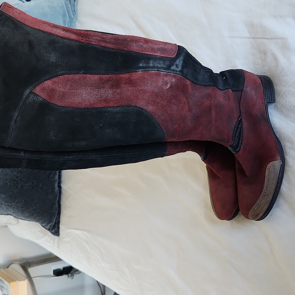 Hand crafted Cnc Costume National over the Knee Boots suede - Picture 5 of 6